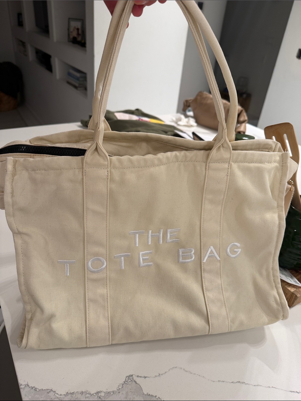Cream Canvas Tote Bag - The Tote Bag